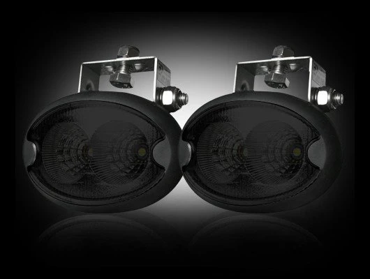 1100 Lumen Driving Light Kit 10W 6500K LEDs Black Chrome Oval Housing Clear - Image 7