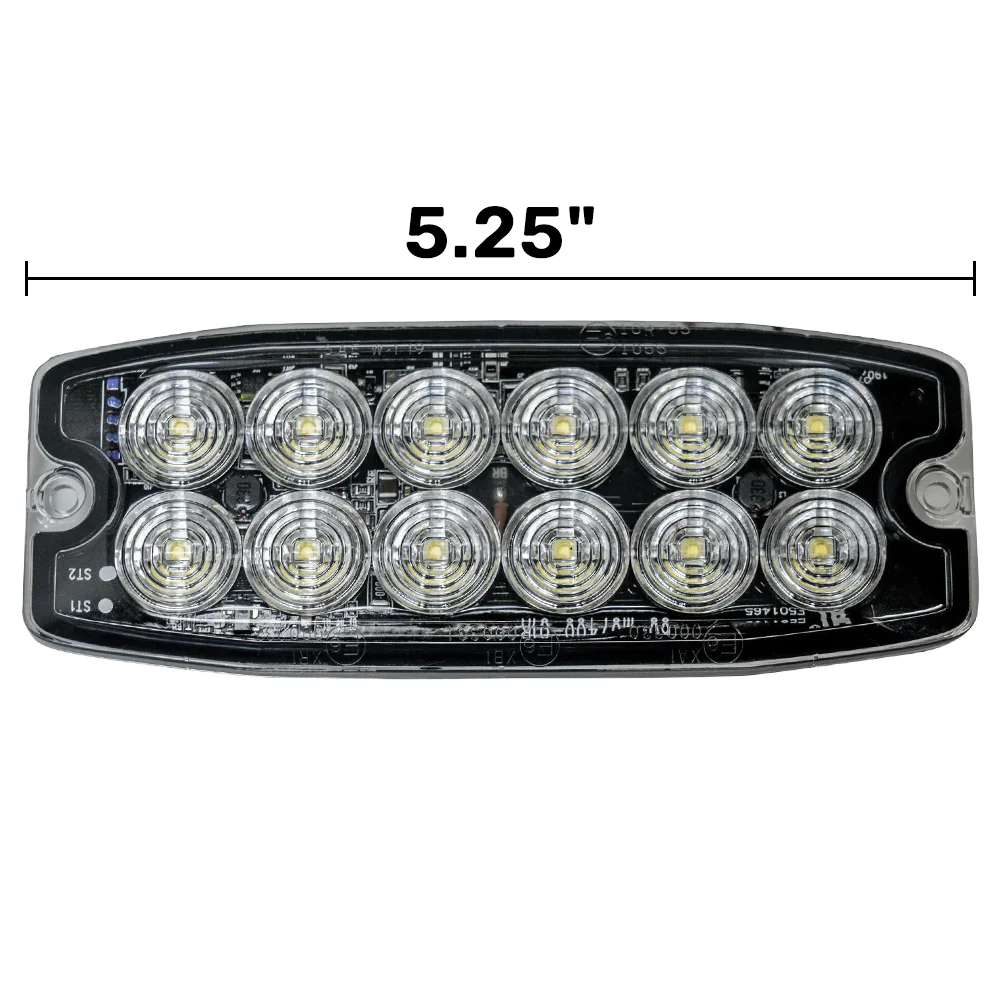 Universal 12-LED 30 Function 5.25" Ultra-Thin 0.25" Emergency Flashing Strobe Light - Multiple Colors - Image 7