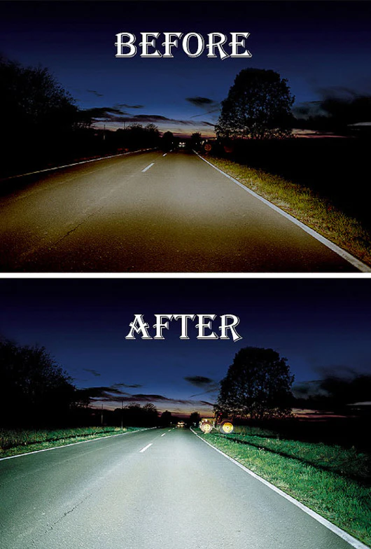 1800 Lumen Driving Light Kit 12W 6500K 4 LEDs Chrome Circle Housing Clear - Image 4