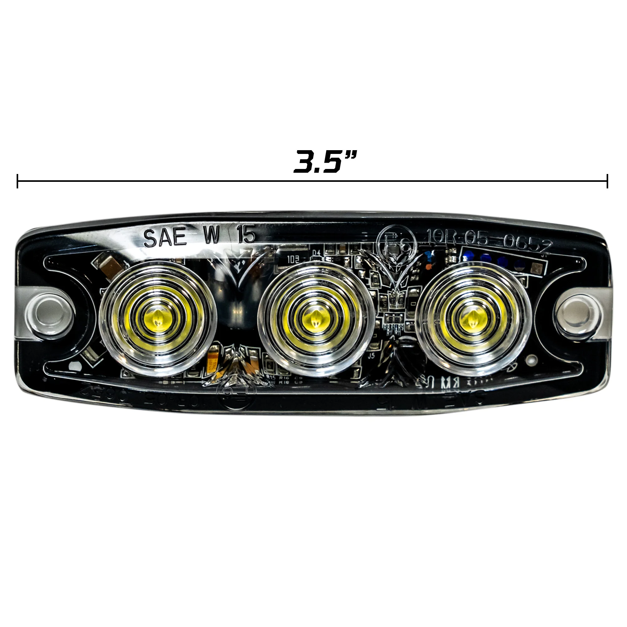 Universal 3-LED 12 Function 3.5" Ultra-Thin 0.25" Emergency Flashing Strobe Light - Multiple Colors - Image 4