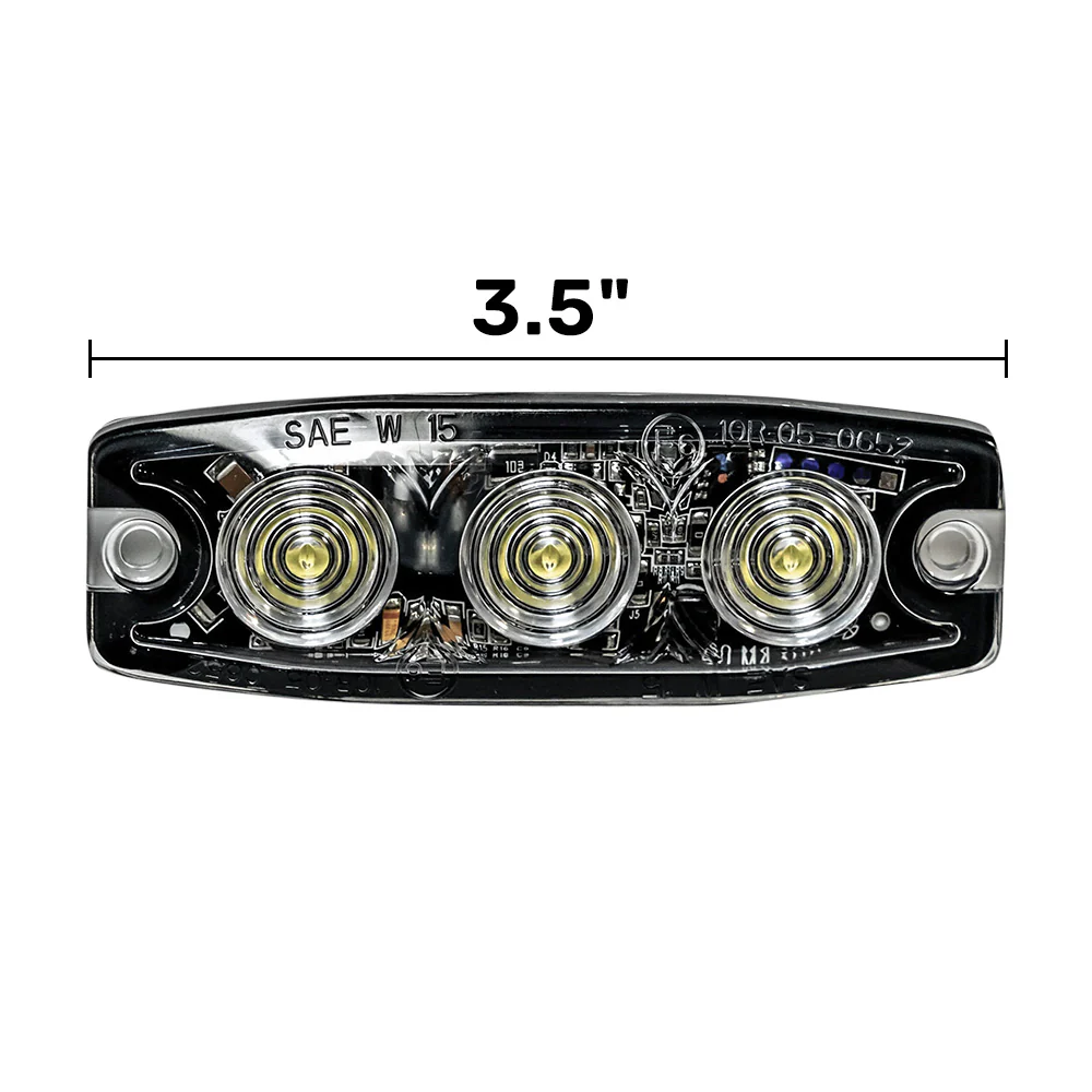 Universal 3-LED 12 Function 3.5" Ultra-Thin 0.25" Emergency Flashing Strobe Light - Multiple Colors - Image 8