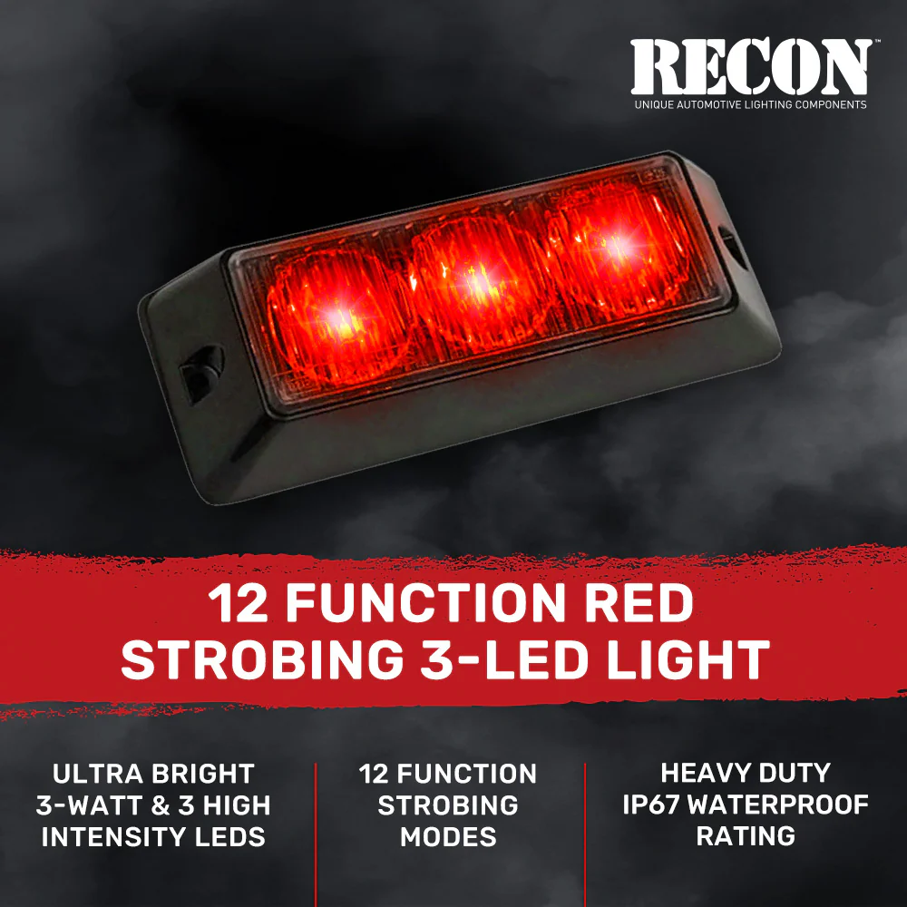Universal 3-Watt 12 Function 3 LED Emergency Flashing Strobe Light - Multiple Colors - Image 12