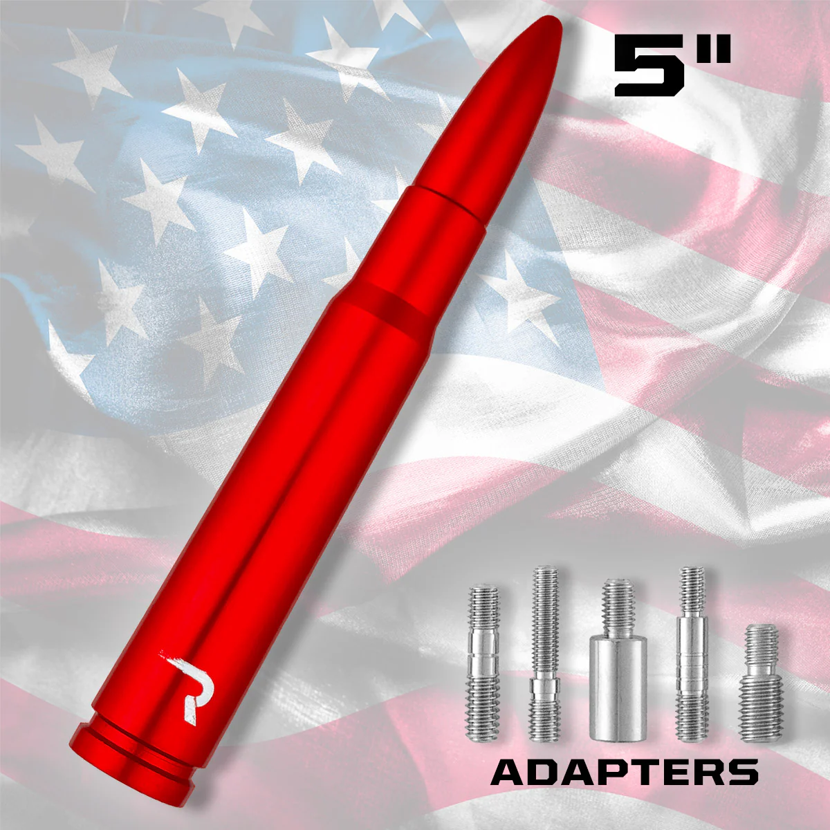 .50 Cal Bullet Antenna (Fits OEM Factory Threaded Antenna) Multiple Colors - Image 11