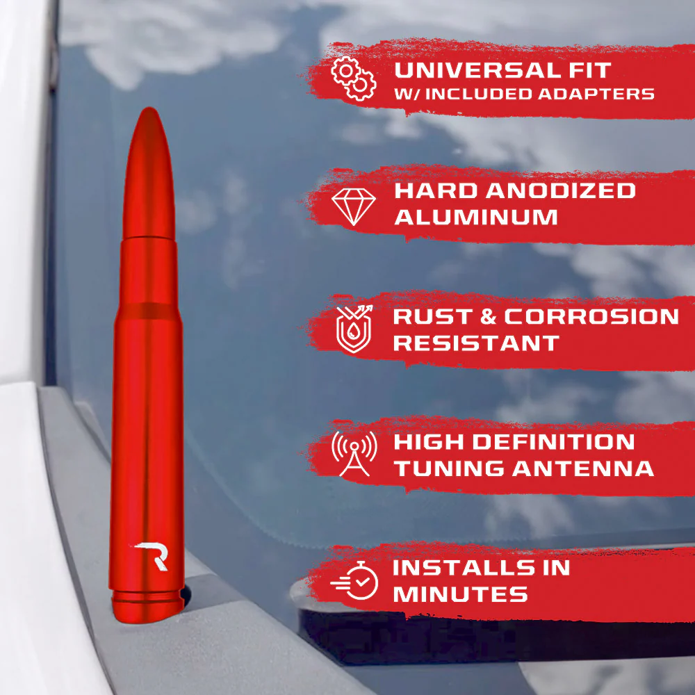 .50 Cal Bullet Antenna (Fits OEM Factory Threaded Antenna) Multiple Colors - Image 14