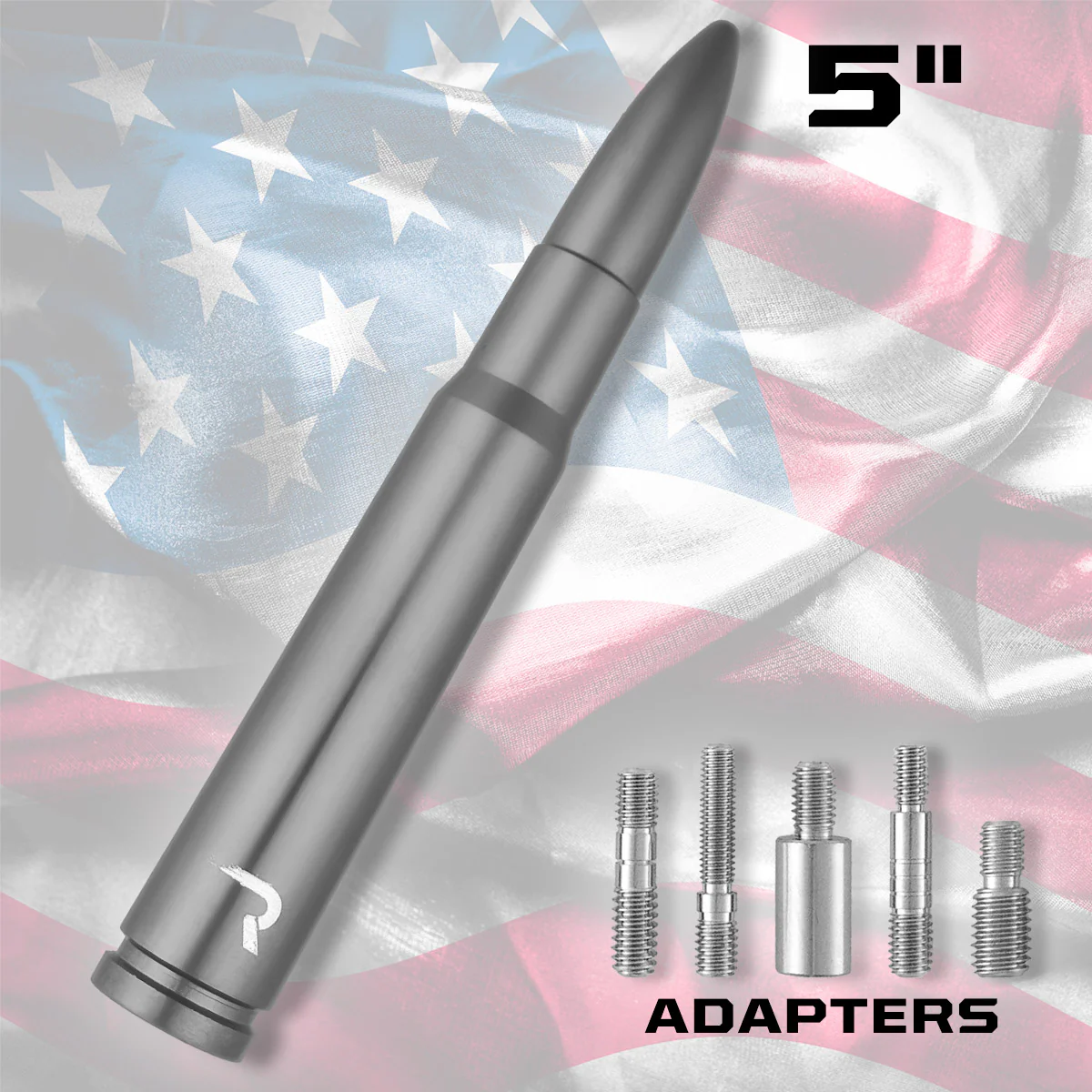 .50 Cal Bullet Antenna (Fits OEM Factory Threaded Antenna) Multiple Colors - Image 19