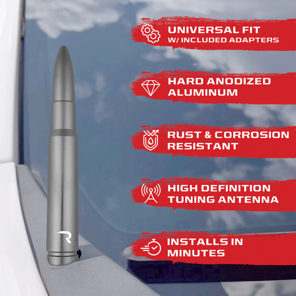 .50 Cal Bullet Antenna (Fits OEM Factory Threaded Antenna) Multiple Colors - Image 21