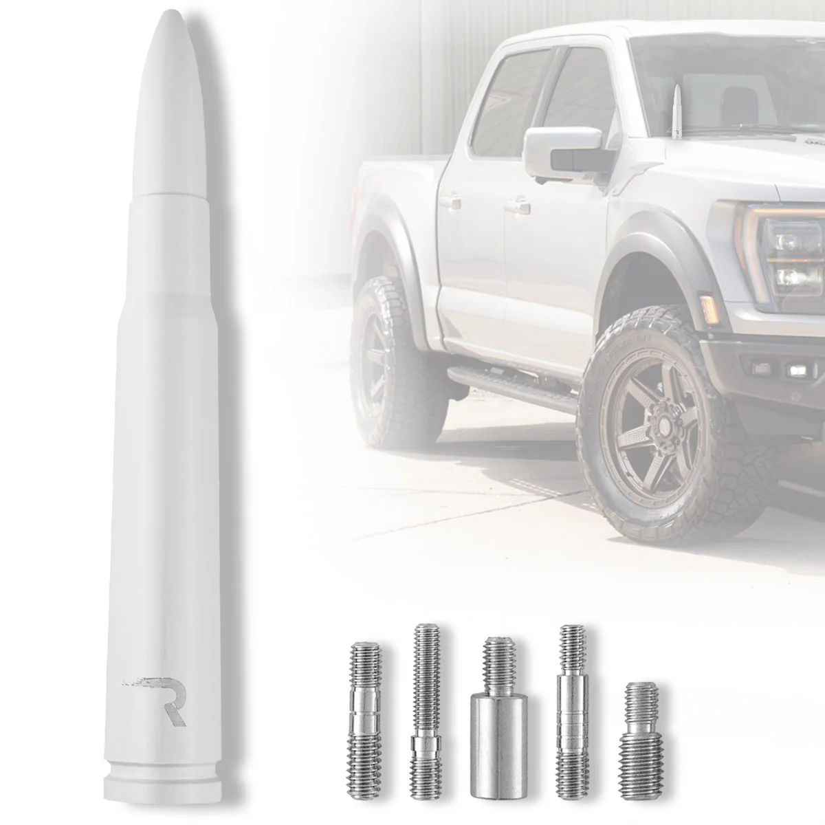 .50 Cal Bullet Antenna (Fits OEM Factory Threaded Antenna) Multiple Colors - Image 23