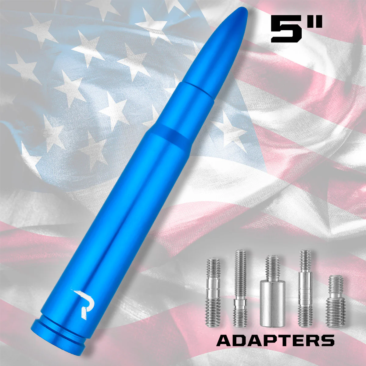 .50 Cal Bullet Antenna (Fits OEM Factory Threaded Antenna) Multiple Colors - Image 9