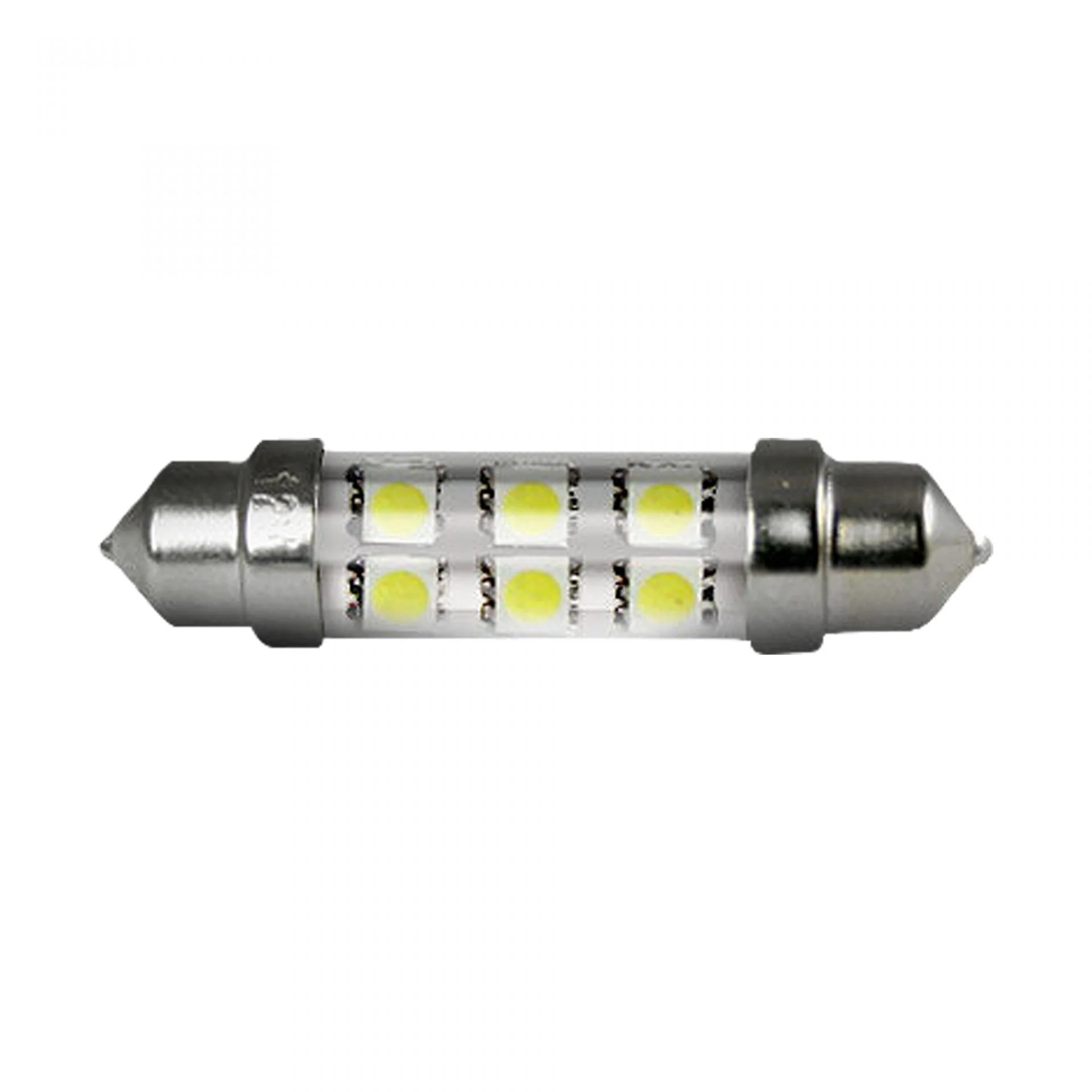 578/364 10mm x 42mm Festoon Style High-Power 1-Watt 6 LED Bulb White - Image 2
