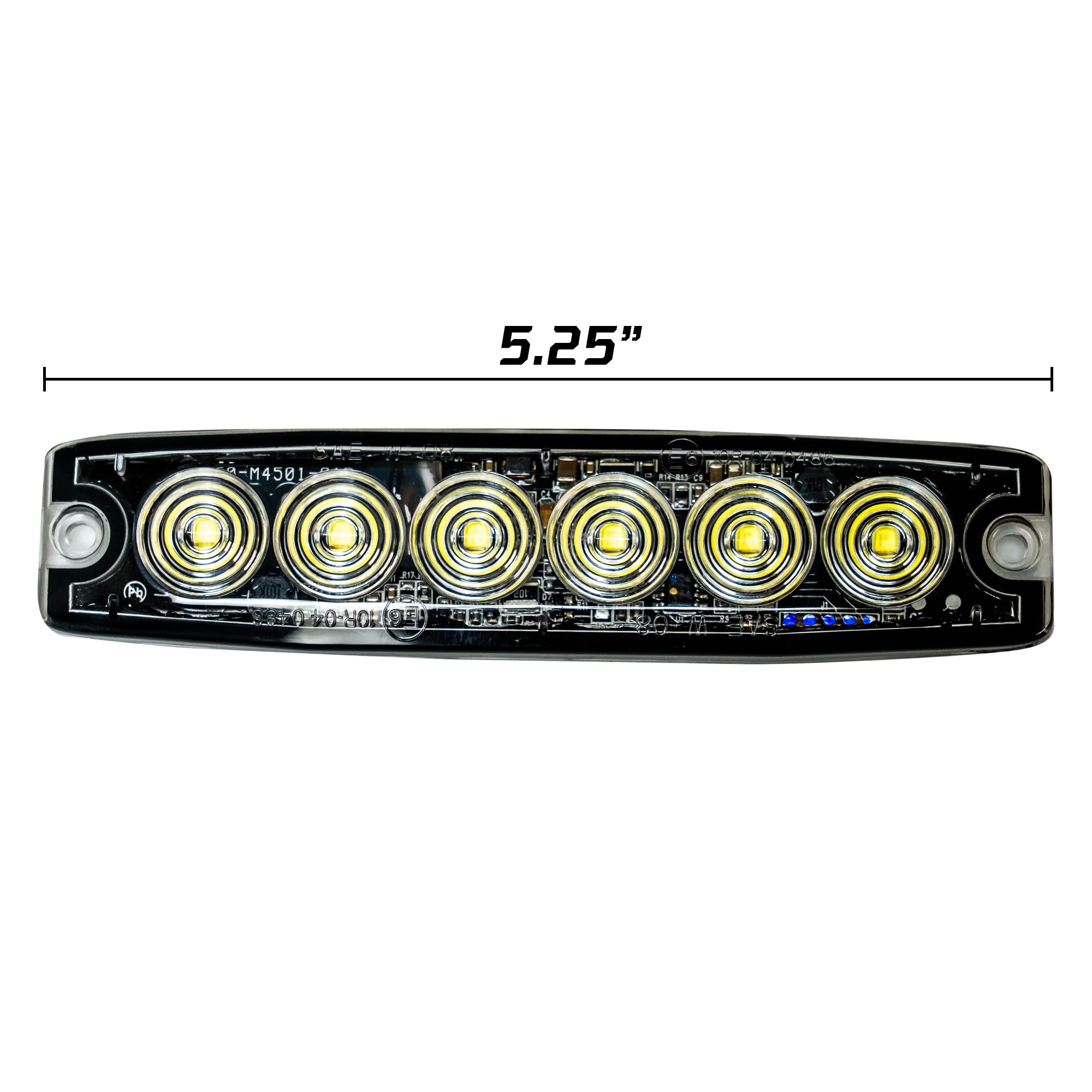 Universal 6-LED 23 Function 5.25" Ultra-Thin 0.25" Emergency Flashing Strobe Light - Multiple Colors - Image 4