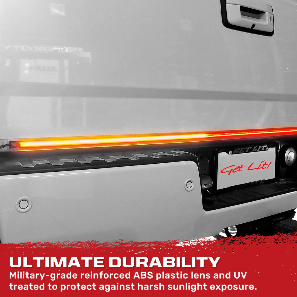 "Dual Row" Tailgate Bar High Power LED Scanning Amber Signals, Brake & Reverse Lights - Multiple Sizes - Image 14