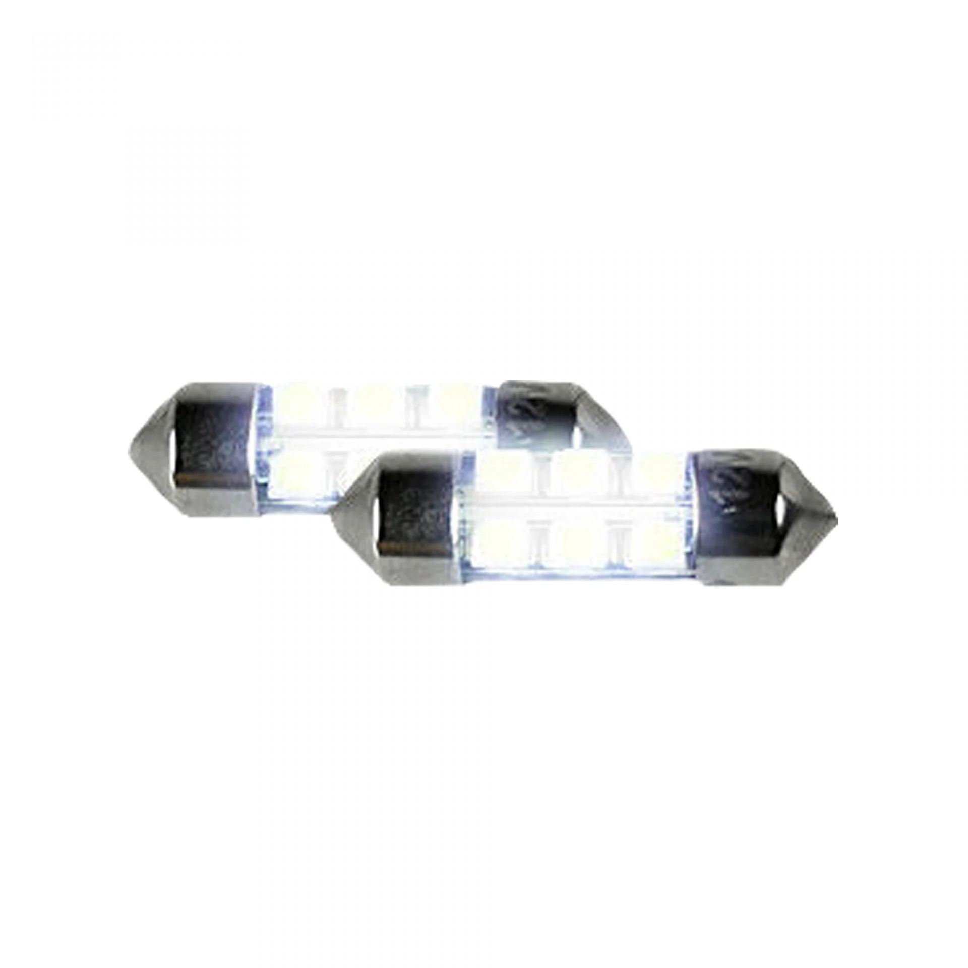 6418 10mm x 35mm Festoon High-Power 1-Watt 6 LED Bulbs in White