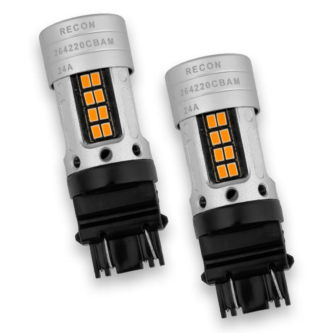 7740 LED Ultra High-Power Amber Turn Signal Bulbs CAN Bus Compatible Eliminates Hyper Flash - Image 2