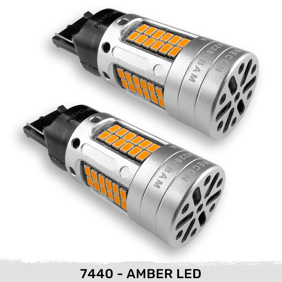 7740 LED Ultra High-Power Amber Turn Signal Bulbs CAN Bus Compatible Eliminates Hyper Flash - Image 4