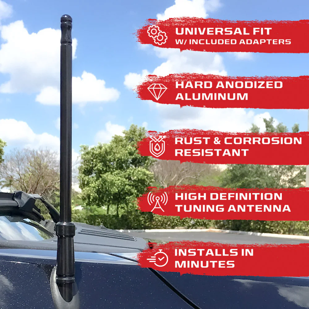 Aluminum 8" Antenna Mast (Fits OEM Factory Threaded Antenna) Multiple Colors - Image 10
