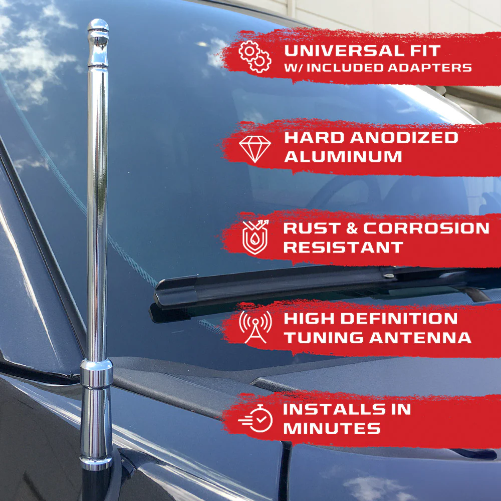 Aluminum 8" Antenna Mast (Fits OEM Factory Threaded Antenna) Multiple Colors - Image 13