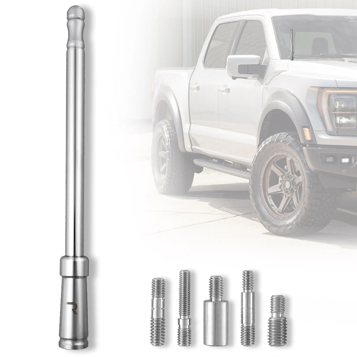 Aluminum 8" Antenna Mast (Fits OEM Factory Threaded Antenna) Multiple Colors - Image 14
