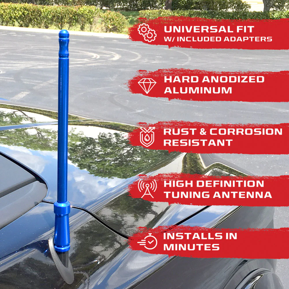 Aluminum 8" Antenna Mast (Fits OEM Factory Threaded Antenna) Multiple Colors - Image 19