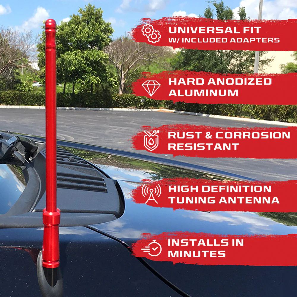 Aluminum 8" Antenna Mast (Fits OEM Factory Threaded Antenna) Multiple Colors - Image 25