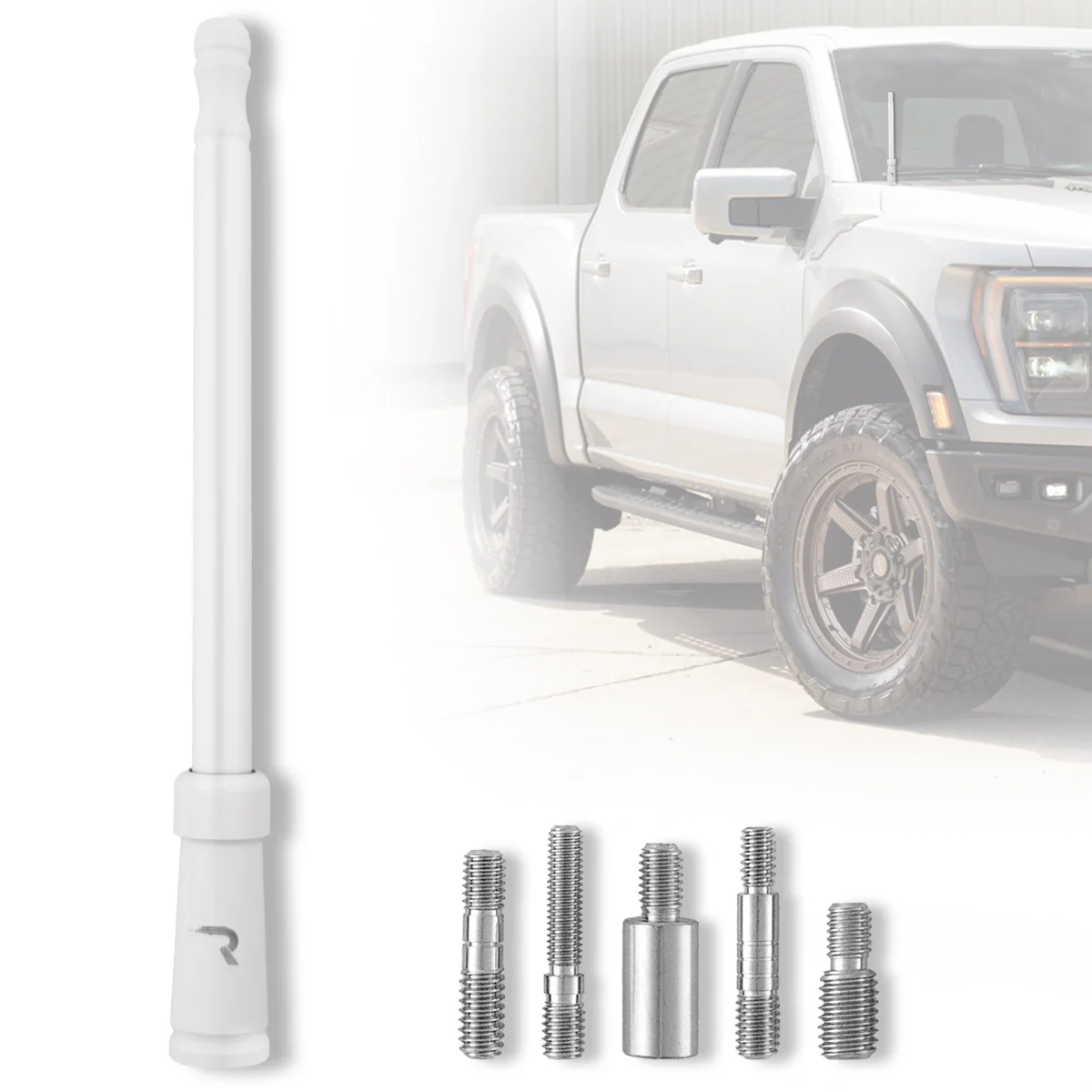 Aluminum 8" Antenna Mast (Fits OEM Factory Threaded Antenna) Multiple Colors - Image 30