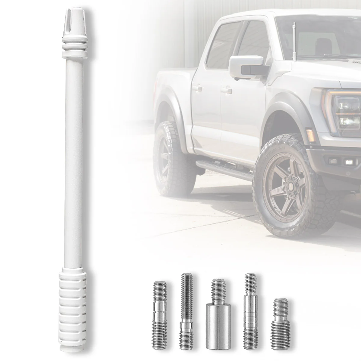 AR-15 Rifle Barrel 10" Aluminum Truck Antenna with 3-Pronged Threaded Flash Hider Barrel Tip (Antenna Fits OEM Factory Threaded Antenna Base) Multiple Colors - Image 12