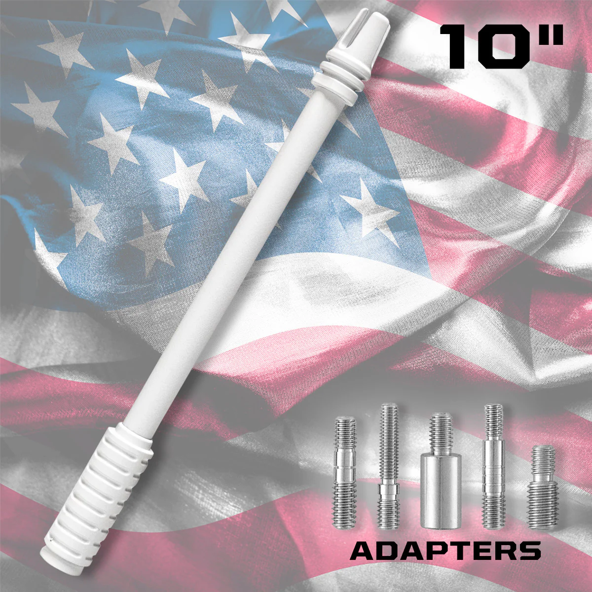 AR-15 Rifle Barrel 10" Aluminum Truck Antenna with 3-Pronged Threaded Flash Hider Barrel Tip (Antenna Fits OEM Factory Threaded Antenna Base) Multiple Colors - Image 13