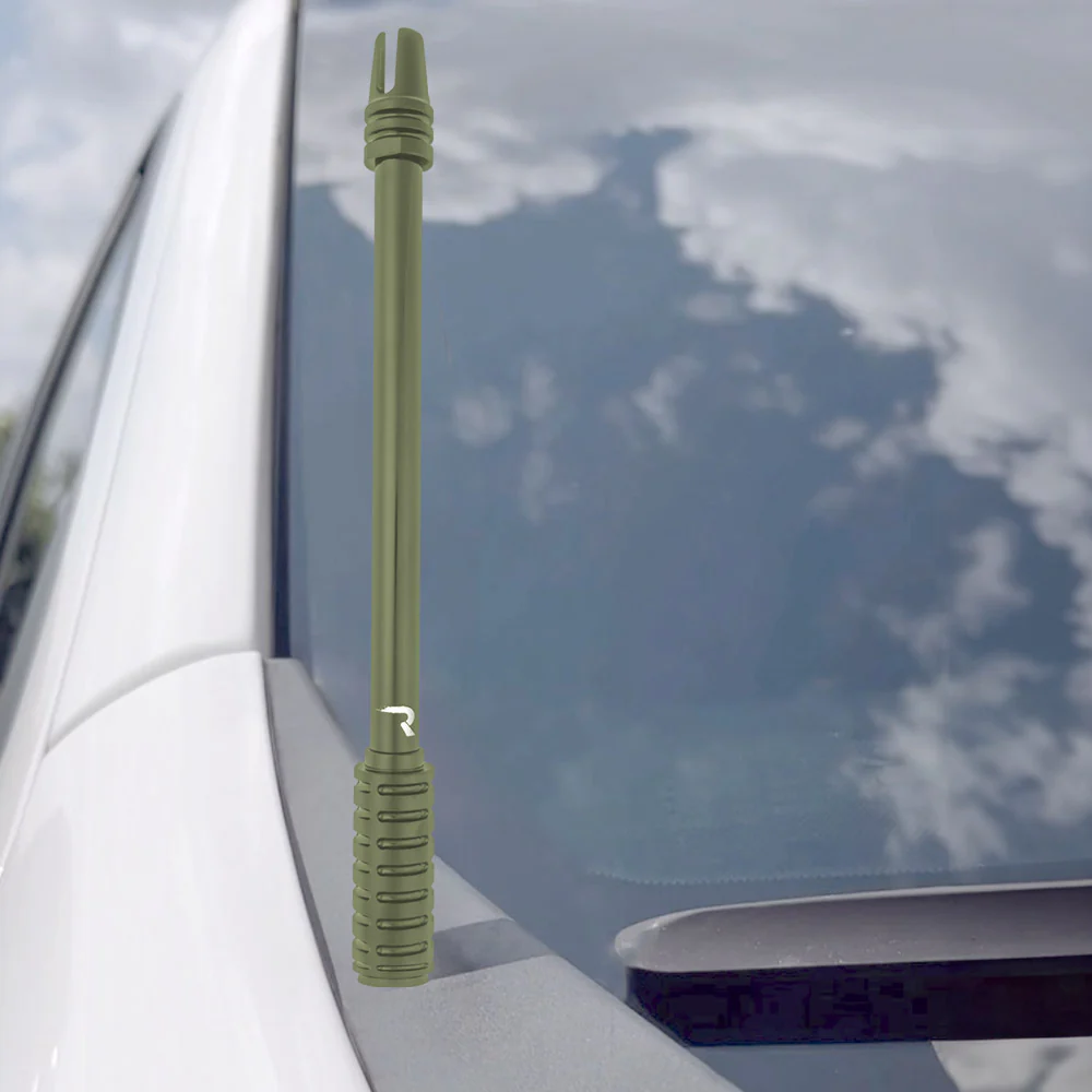 AR-15 Rifle Barrel 10" Aluminum Truck Antenna with 3-Pronged Threaded Flash Hider Barrel Tip (Antenna Fits OEM Factory Threaded Antenna Base) Multiple Colors - Image 8