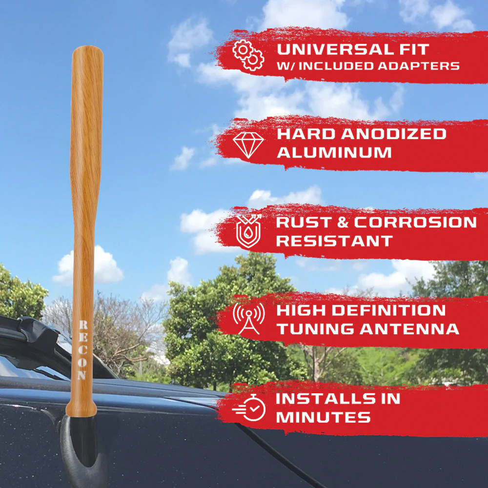 Baseball Bat Aluminum 8" Antenna (Fits OEM Factory Threaded Antenna) Multiple Colors - Image 3