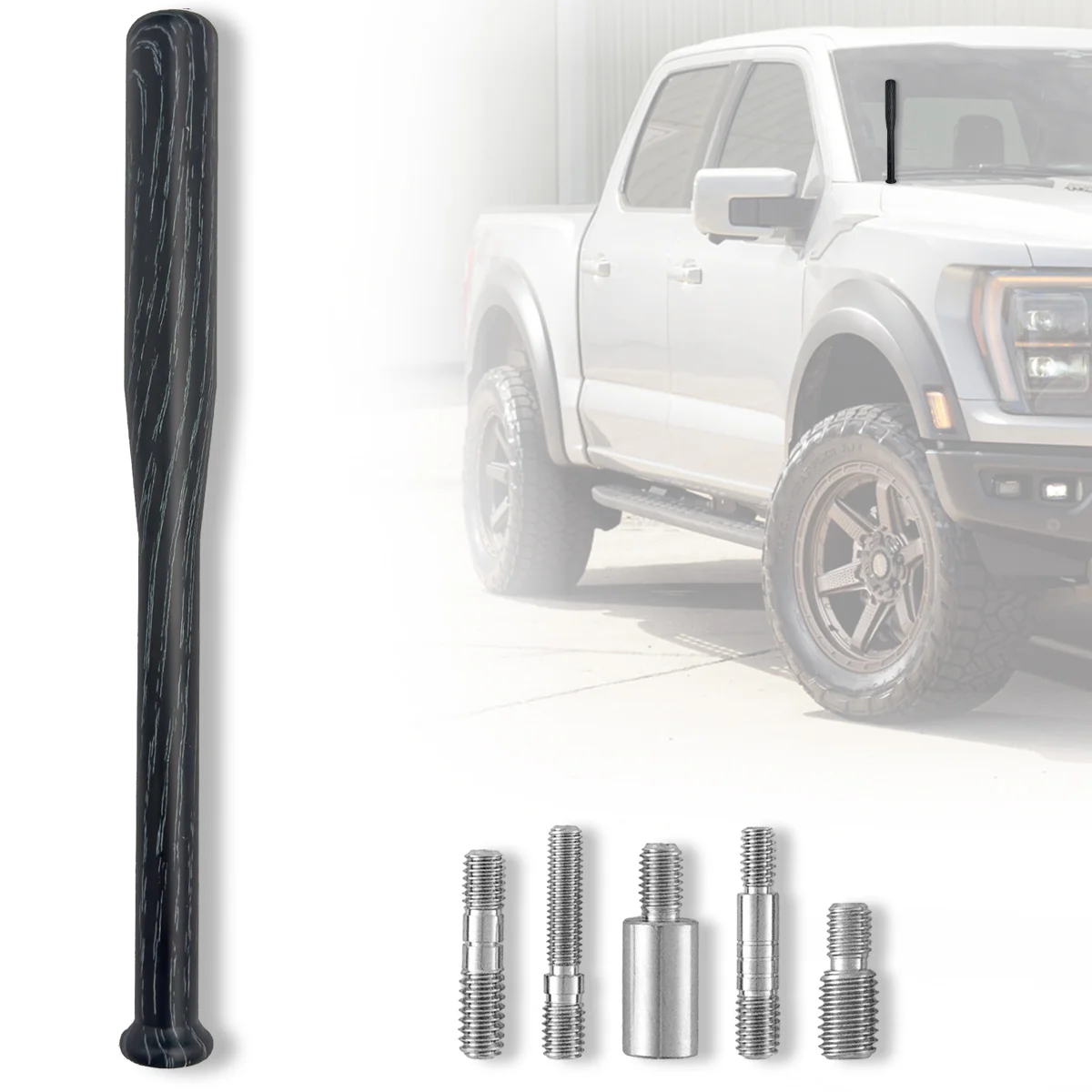 Baseball Bat Aluminum 8" Antenna (Fits OEM Factory Threaded Antenna) Multiple Colors - Image 6