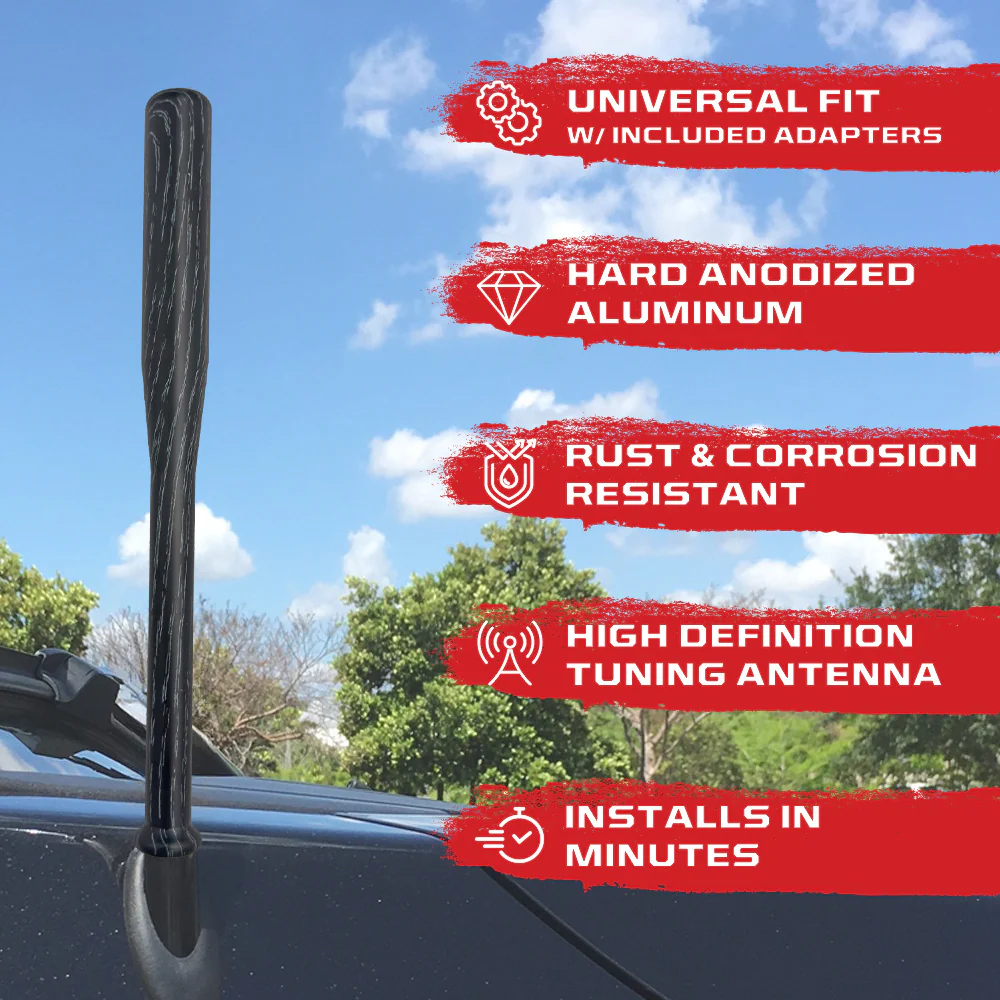 Baseball Bat Aluminum 8" Antenna (Fits OEM Factory Threaded Antenna) Multiple Colors - Image 8