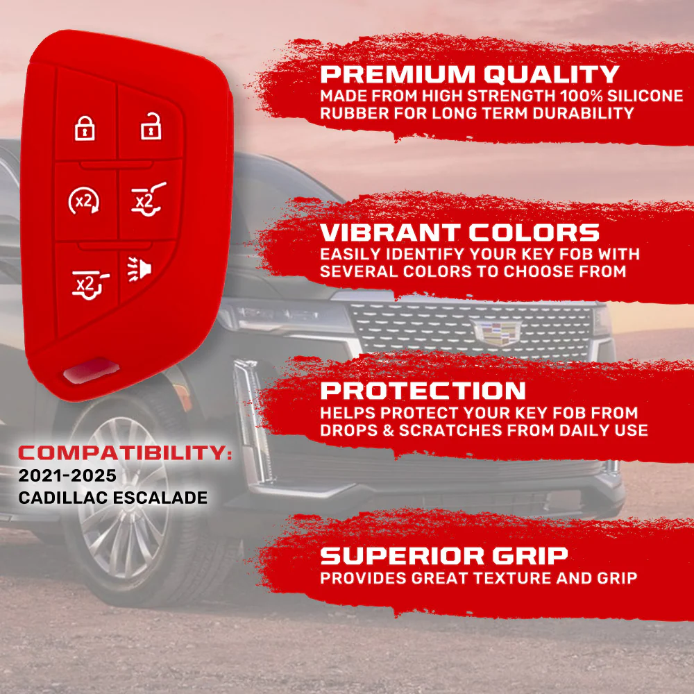Cadillac 21-25 Escalade 100% Silicone Rubber Key Fob Cover Premium Quality - Multiple Colors - Image 10