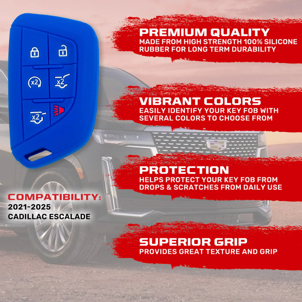 Cadillac 21-25 Escalade 100% Silicone Rubber Key Fob Cover Premium Quality - Multiple Colors - Image 12