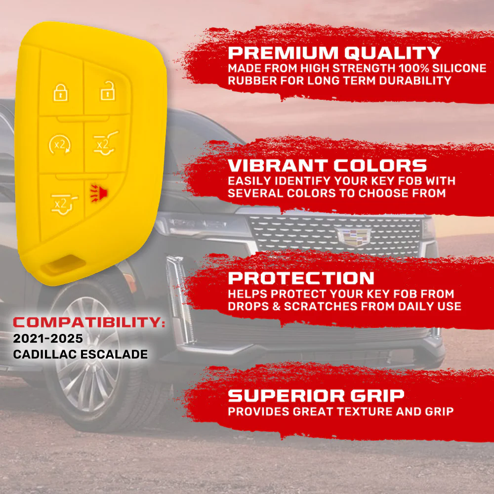 Cadillac 21-25 Escalade 100% Silicone Rubber Key Fob Cover Premium Quality - Multiple Colors - Image 18
