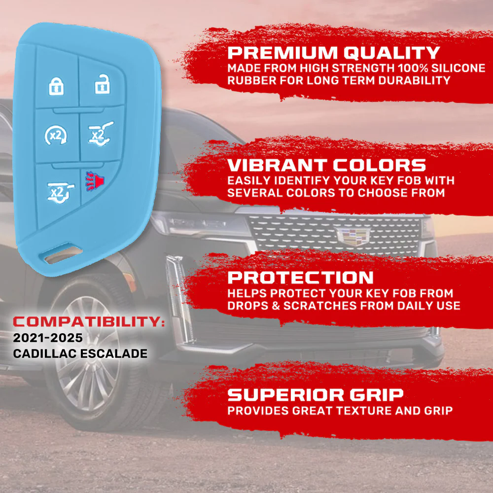 Cadillac 21-25 Escalade 100% Silicone Rubber Key Fob Cover Premium Quality - Multiple Colors - Image 24