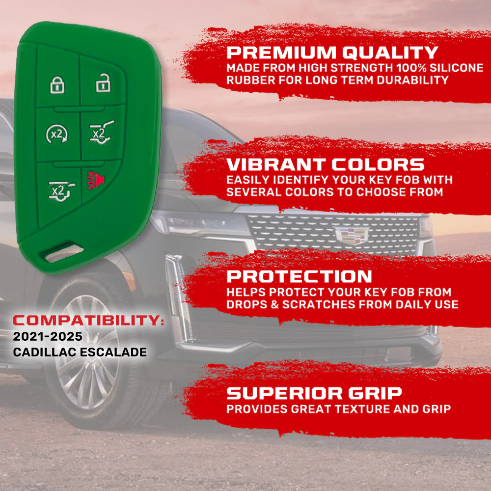 Cadillac 21-25 Escalade 100% Silicone Rubber Key Fob Cover Premium Quality - Multiple Colors - Image 29