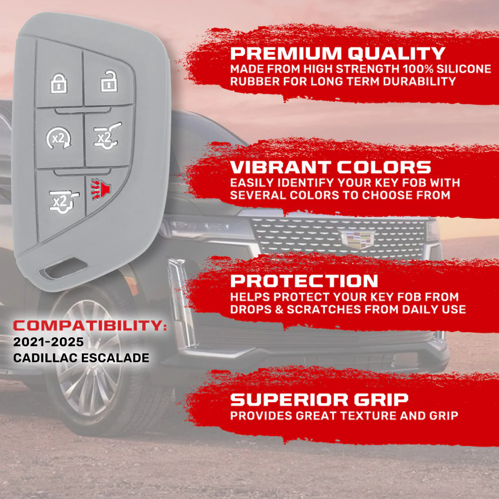 Cadillac 21-25 Escalade 100% Silicone Rubber Key Fob Cover Premium Quality - Multiple Colors - Image 30