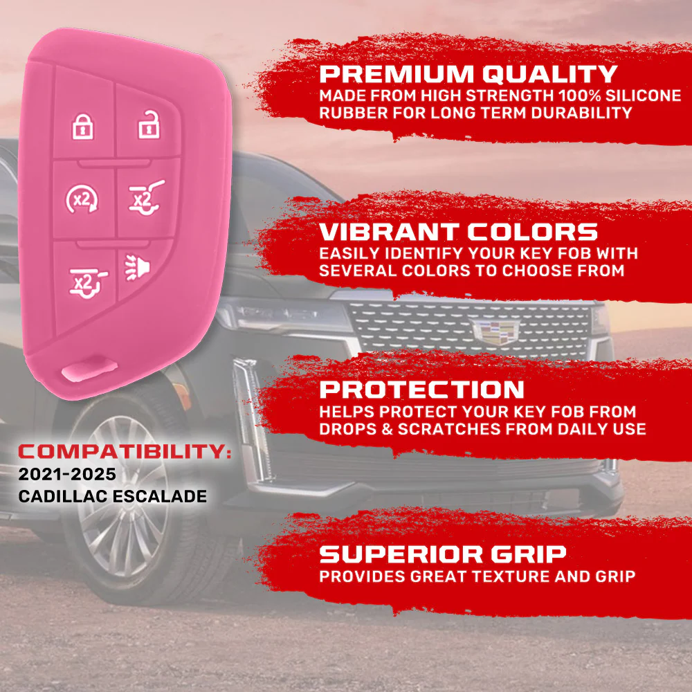 Cadillac 21-25 Escalade 100% Silicone Rubber Key Fob Cover Premium Quality - Multiple Colors - Image 33