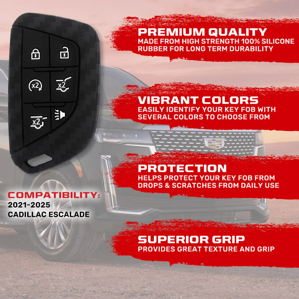 Cadillac 21-25 Escalade 100% Silicone Rubber Key Fob Cover Premium Quality - Multiple Colors - Image 41