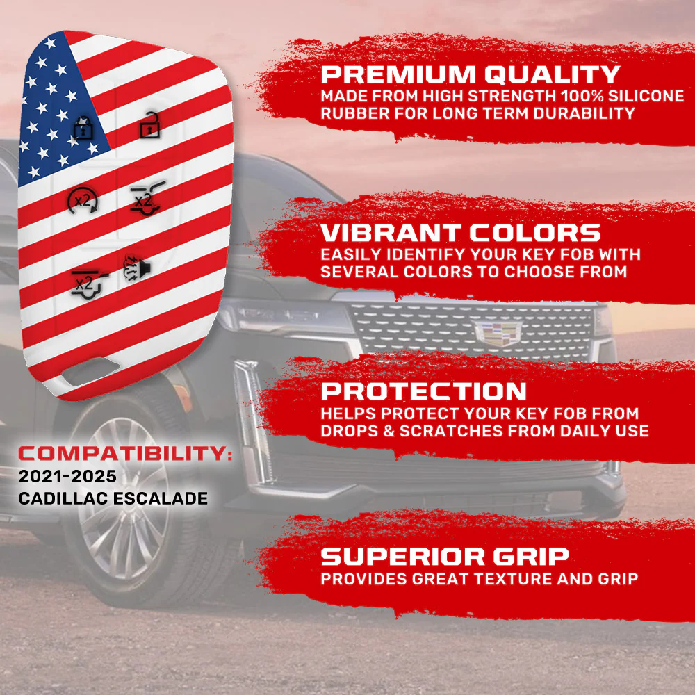Cadillac 21-25 Escalade 100% Silicone Rubber Key Fob Cover Premium Quality - Multiple Colors - Image 49