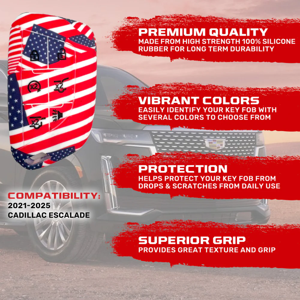 Cadillac 21-25 Escalade 100% Silicone Rubber Key Fob Cover Premium Quality - Multiple Colors - Image 55