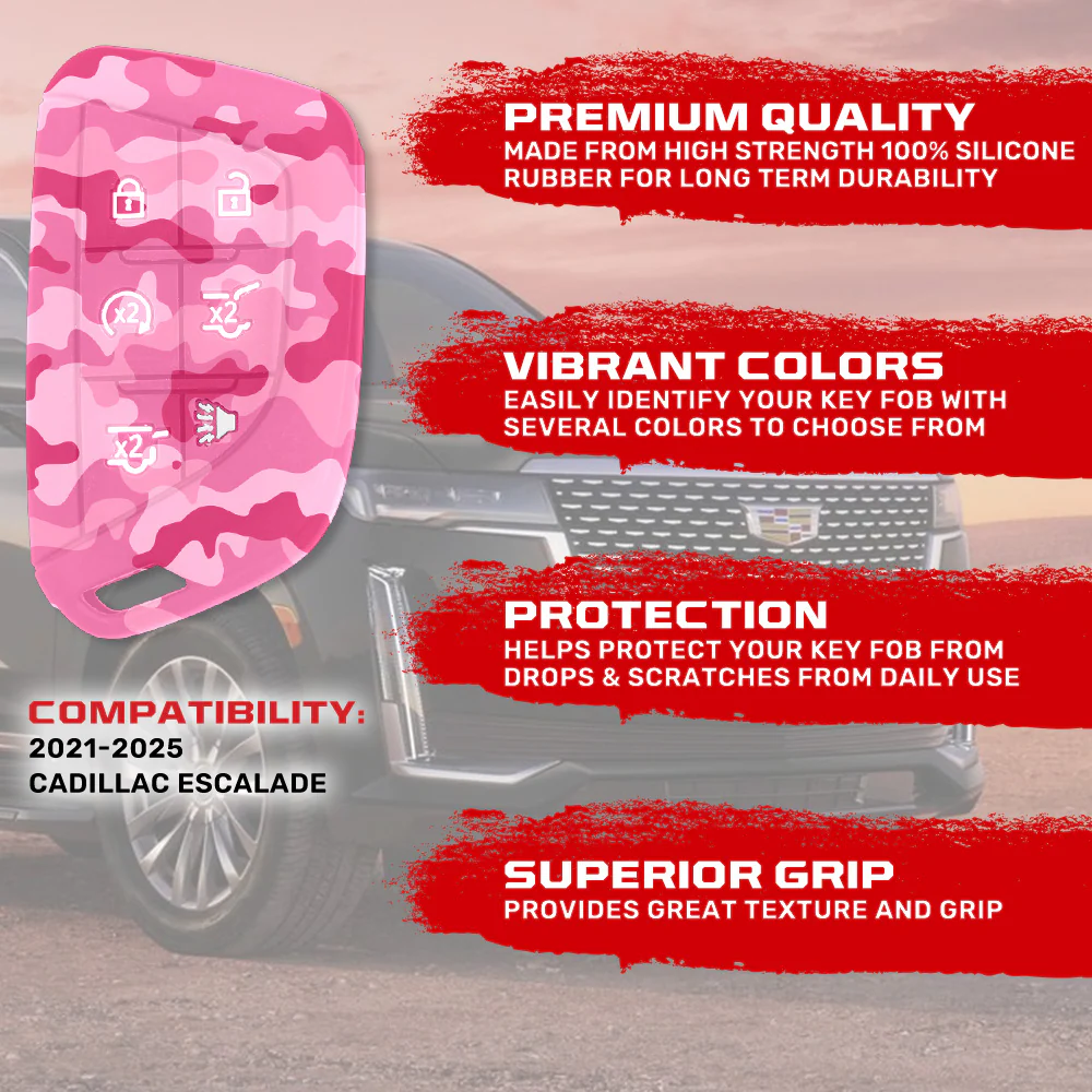 Cadillac 21-25 Escalade 100% Silicone Rubber Key Fob Cover Premium Quality - Multiple Colors - Image 62