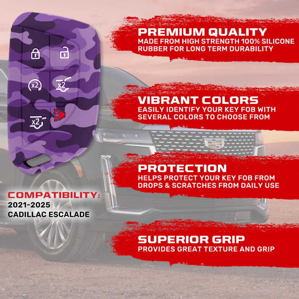 Cadillac 21-25 Escalade 100% Silicone Rubber Key Fob Cover Premium Quality - Multiple Colors - Image 67