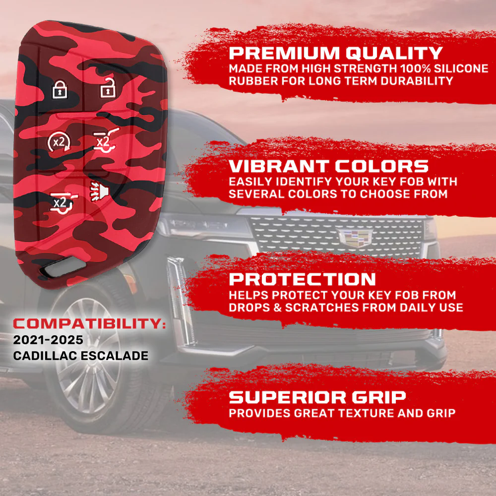 Cadillac 21-25 Escalade 100% Silicone Rubber Key Fob Cover Premium Quality - Multiple Colors - Image 68