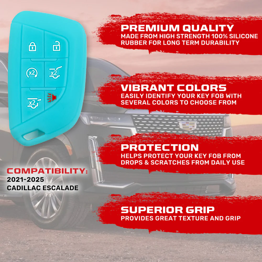 Cadillac 21-25 Escalade 100% Silicone Rubber Key Fob Cover Premium Quality - Multiple Colors - Image 78