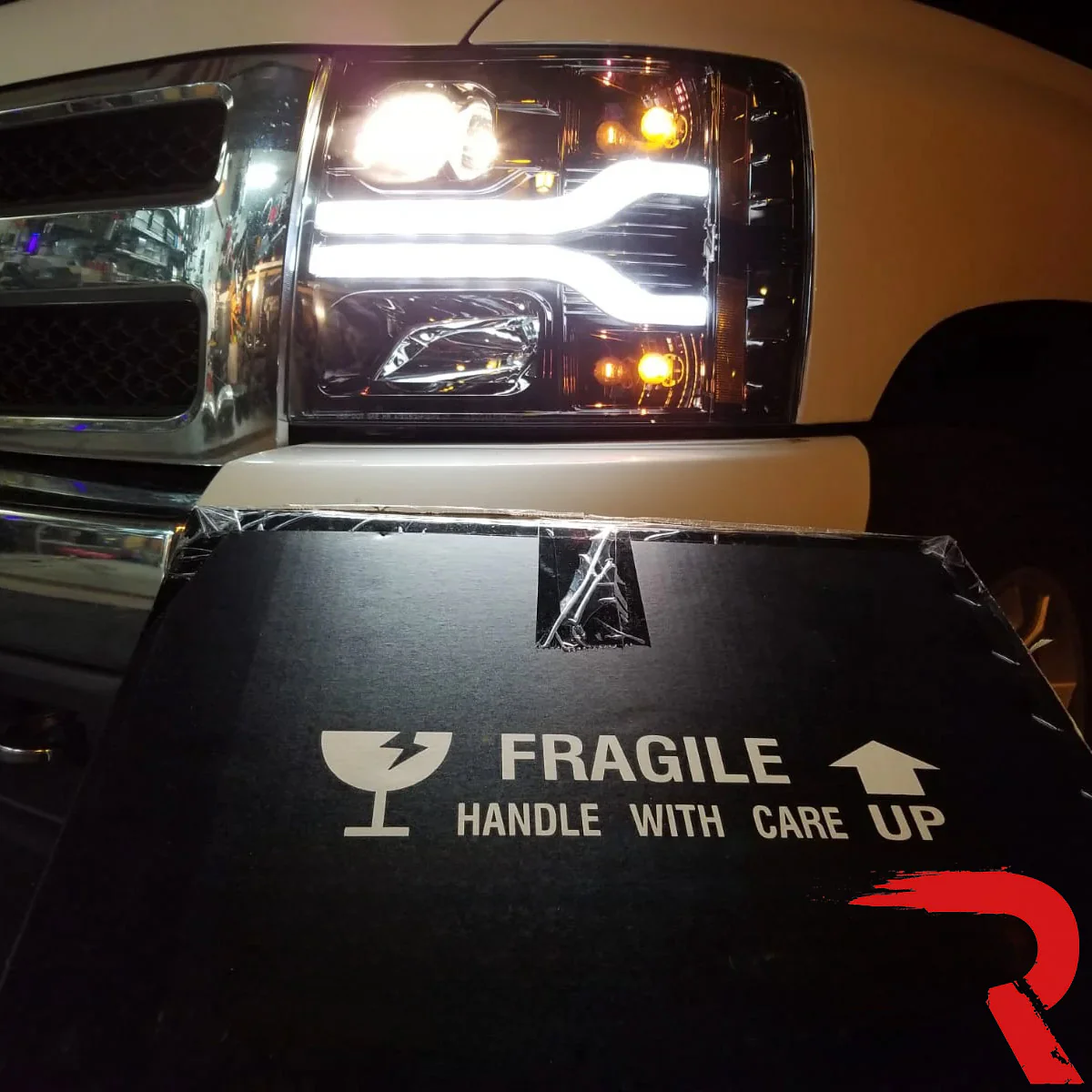 Chevrolet Silverado 07-14 (2nd Gen 3500 Dually) Projector Headlights OLED Halos DRL - Multiple Styles - Image 19