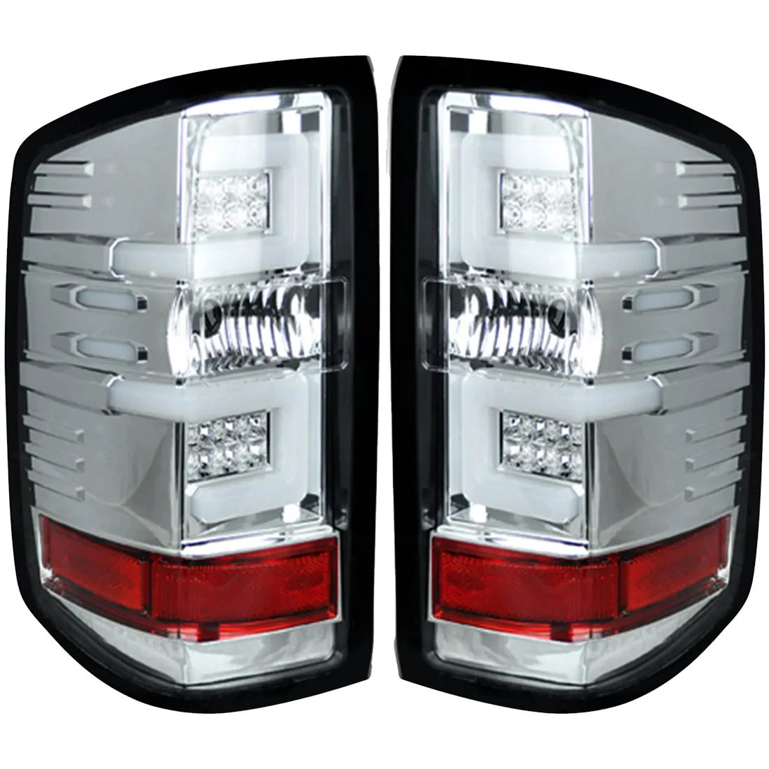 Chevy Silverado 2500/3500 16-19 (Fits Single-Wheel Only & Replaces Factory OEM LED Tail Lights Only) OLED Tail Lights in Multiple Lens - Image 21