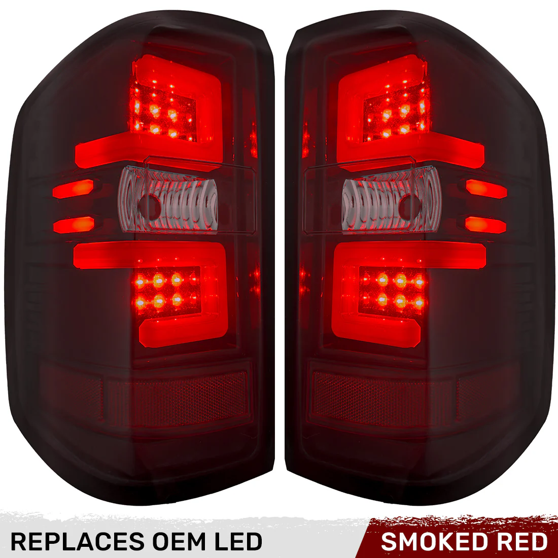 Chevy Silverado 2500/3500 16-19 (Fits Single-Wheel Only & Replaces Factory OEM LED Tail Lights Only) OLED Tail Lights in Multiple Lens - Image 26