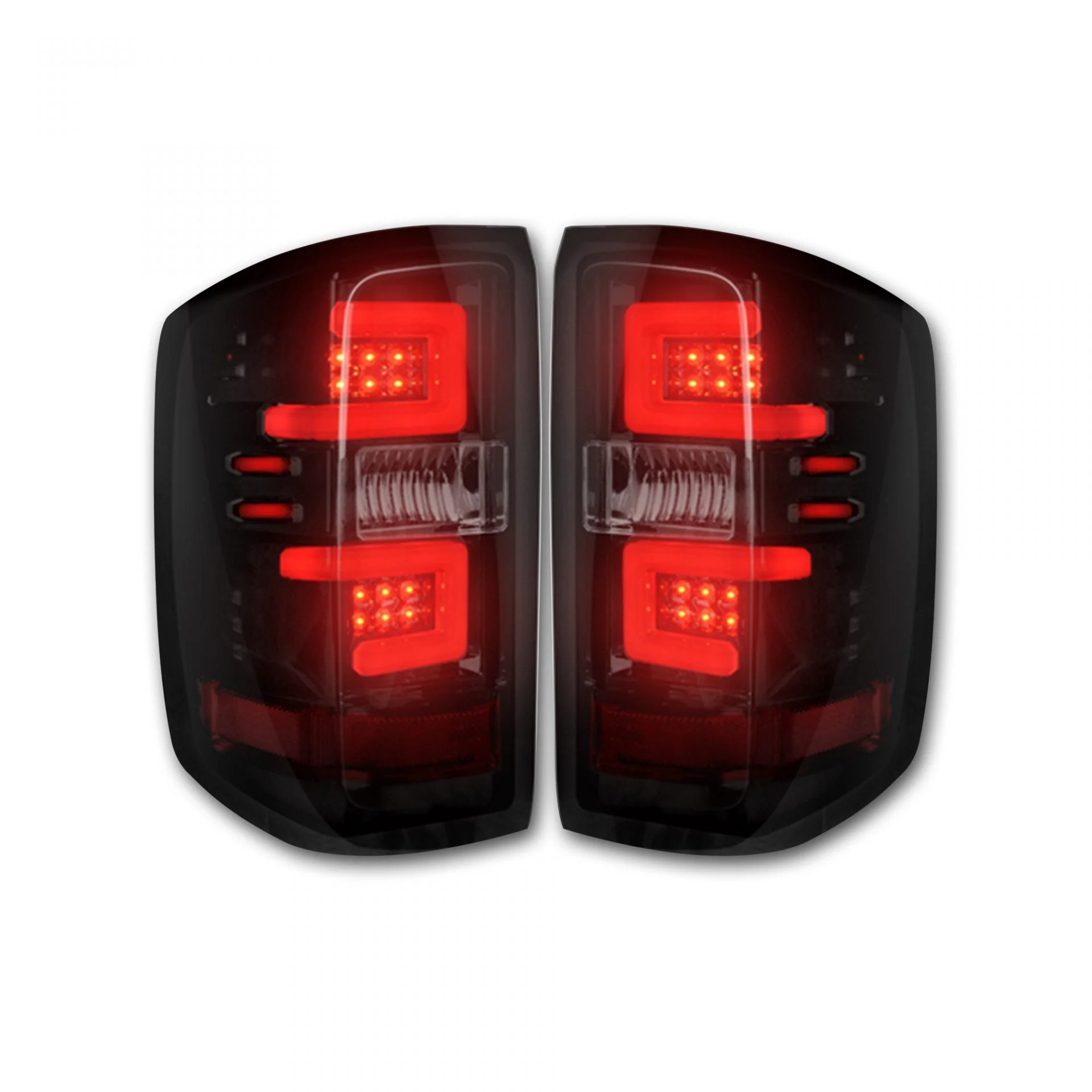 Chevy Silverado 2500/3500 16-19 (Fits Single-Wheel Only & Replaces Factory OEM LED Tail Lights Only) OLED Tail Lights in Multiple Lens - Image 4