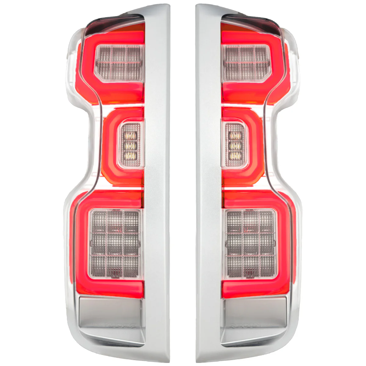 Chevy 19-25 Silverado 1500 Ultra Bright OLED Tail Lights Custom Painted Olympic White WA8624 (Replaces Factory/OEM Halogen Tail Lights Only) - Custom - Image 2