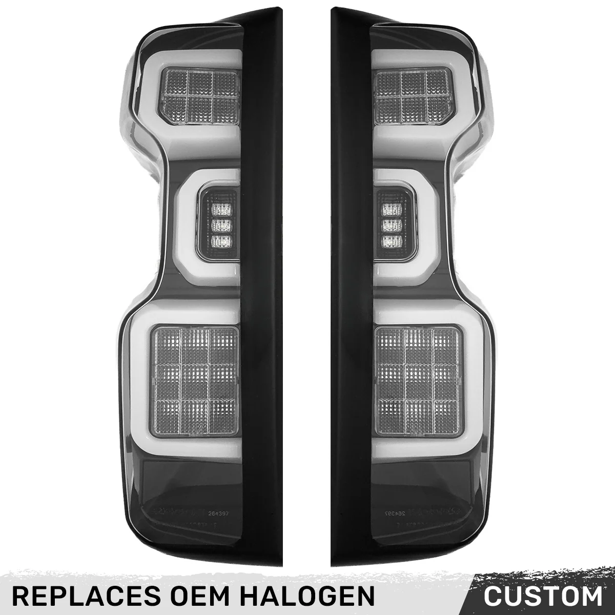 Chevy 19-25 Silverado 1500 Ultra Bright OLED Tail Lights Custom Painted Onyx Black WA8555 (Replaces Factory/OEM Halogen Tail Lights Only) - Custom